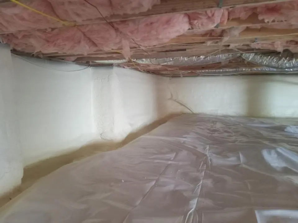 Crawl space encapsulation with closed-cell spray foam for Attic Insulation in Culpeper