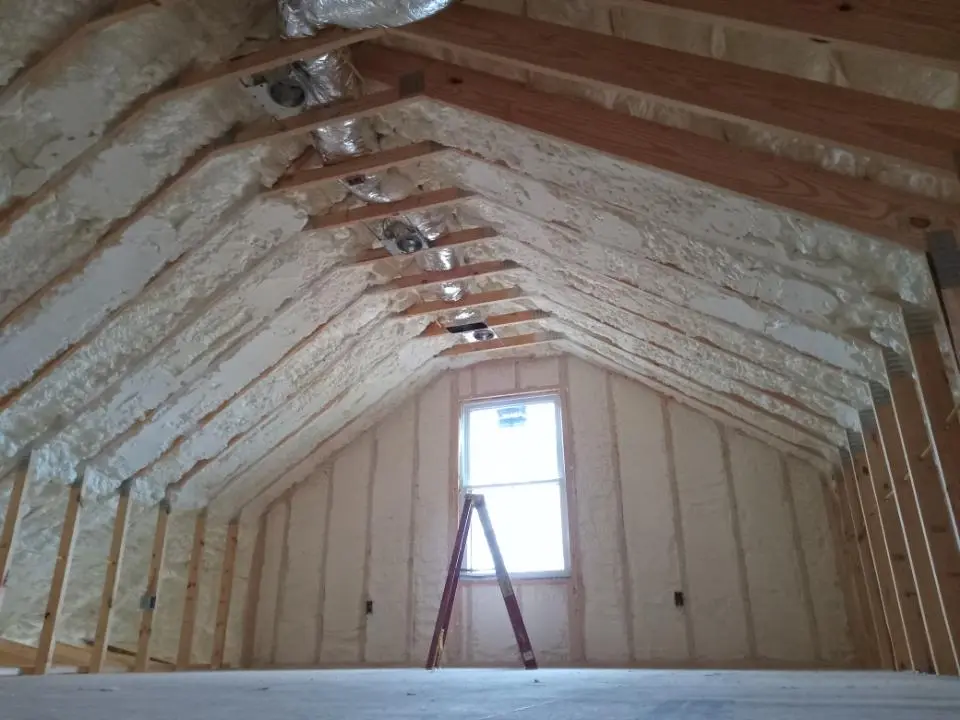 Spray foam roofing application for Crawl Space Insulation project in Culpeper